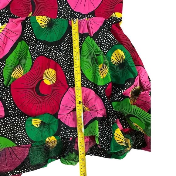 African Tribal Inspired BOHO Cotton Handmade A-Line Colorful Mini Dress Medium - Picture 15 of 15